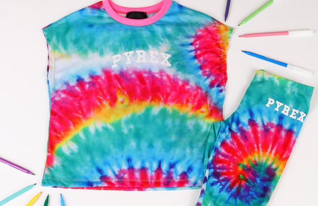 Pyrex tie dye